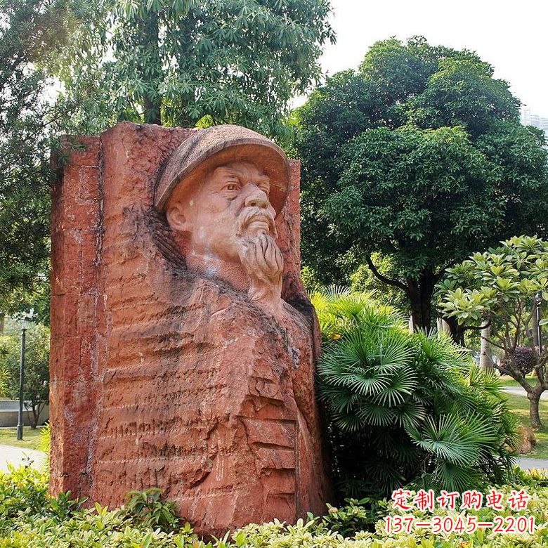 宁波红砂岩石刻林则徐雕塑，尊贵经典的定制