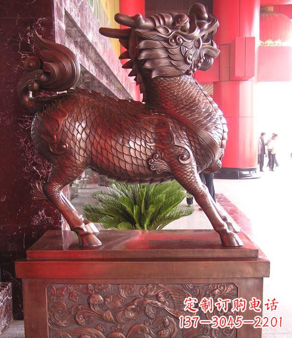 宁波红铜麒麟神兽铜雕