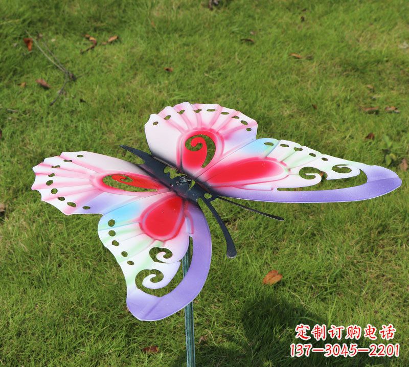 宁波红紫色不锈钢蝴蝶雕塑,给你一片天空