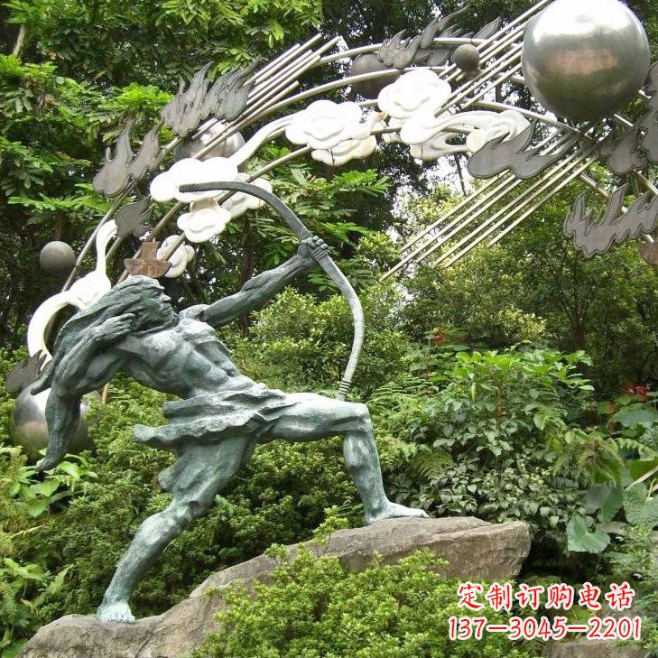 宁波华夏传统精美后羿射日雕塑
