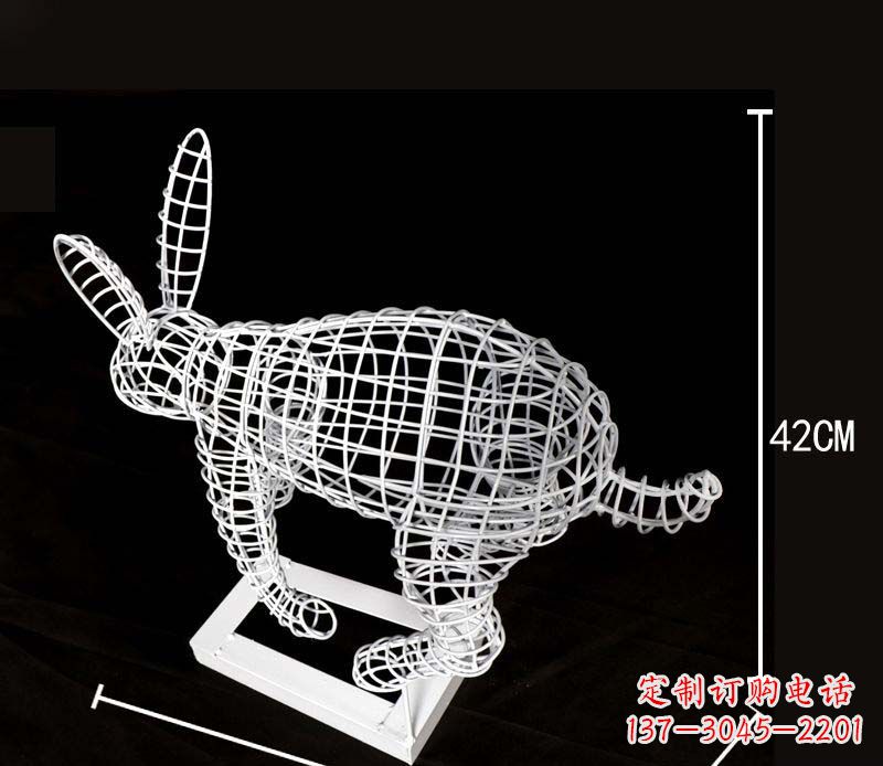 宁波全新上市!不锈钢镂空兔子雕塑