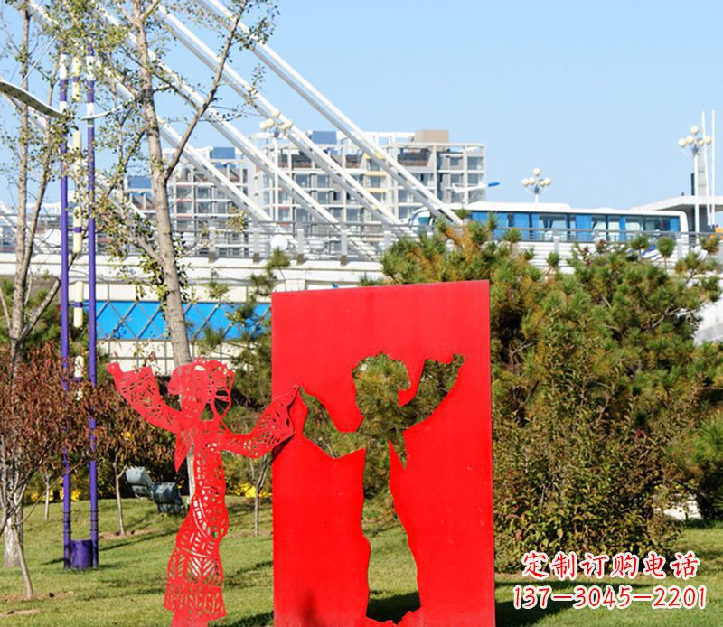 宁波全新设计:不锈钢皮影戏雕塑