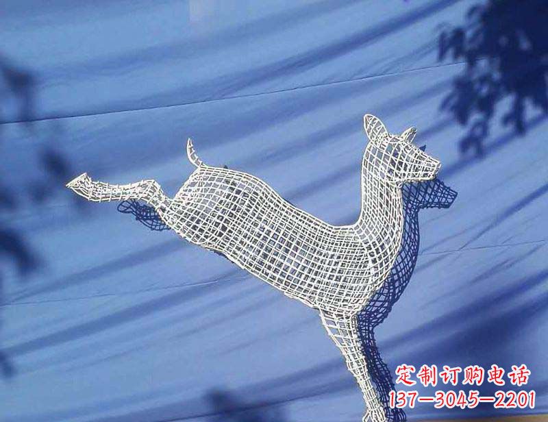 宁波户外不锈钢小鹿造型雕塑