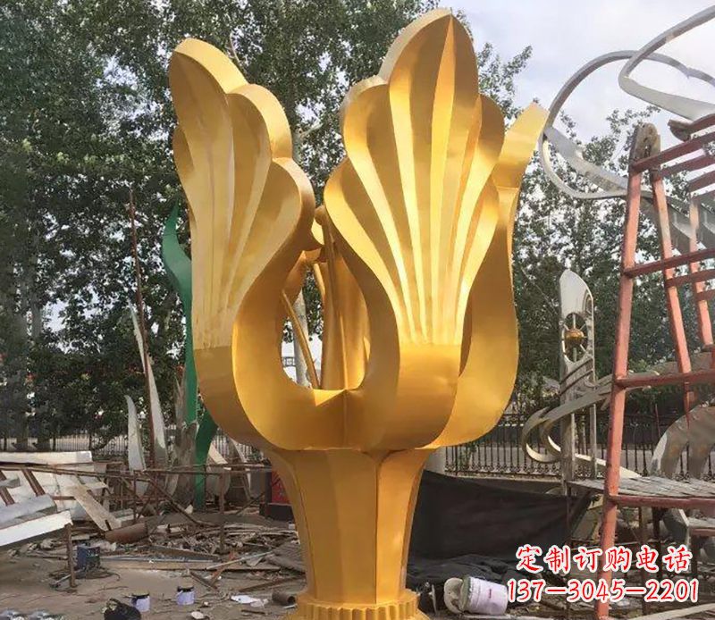 宁波精美紫荆花不锈钢雕塑