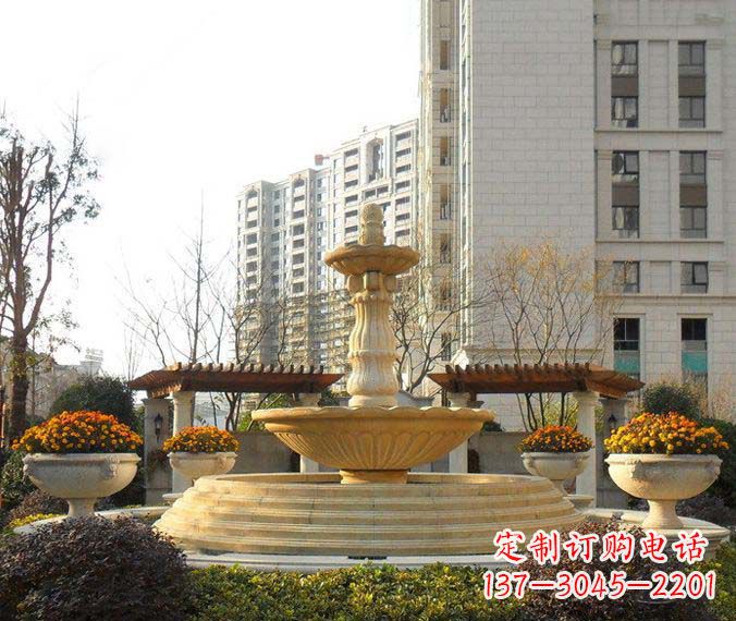宁波多层喷泉石雕,一个非凡的视觉盛宴