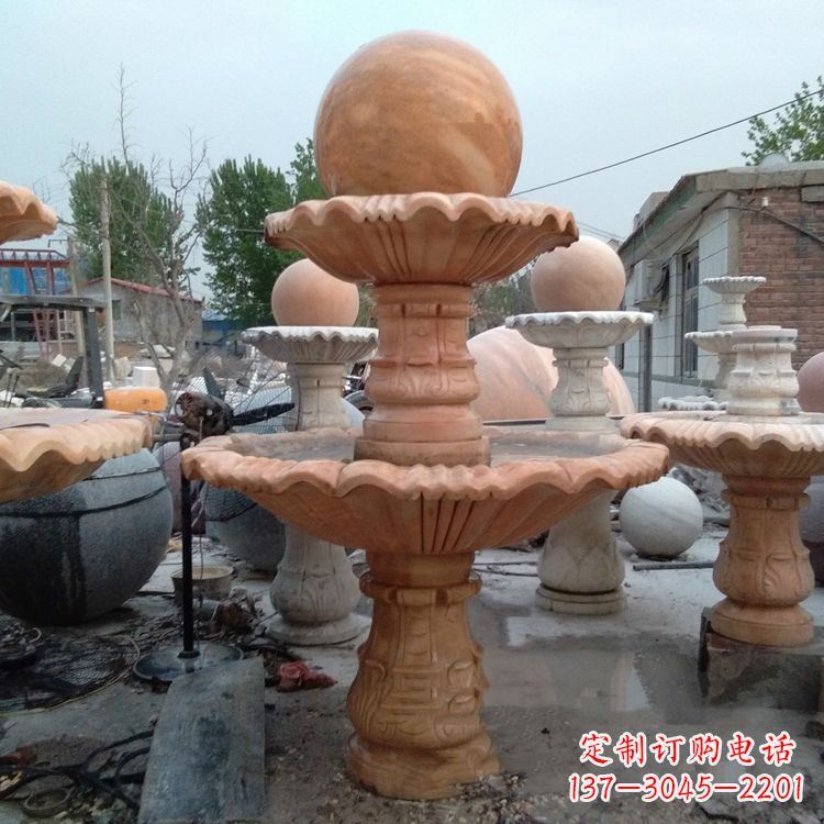 宁波中领雕塑,精致风水球雕塑让你的院落更加精致