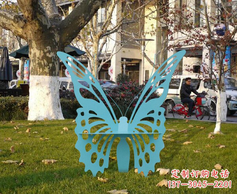 宁波户外园林不锈钢蝴蝶造型座椅椅子