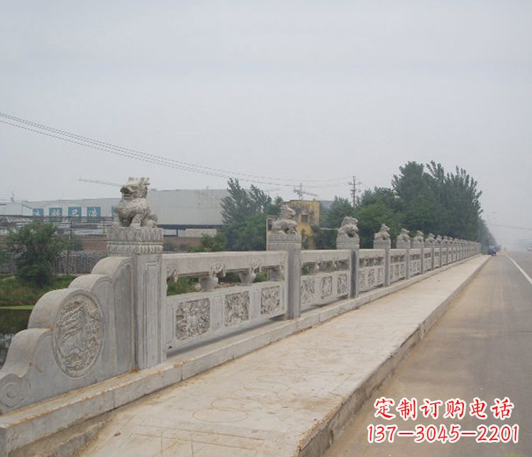 宁波护城河大理石栏板石雕 (2)