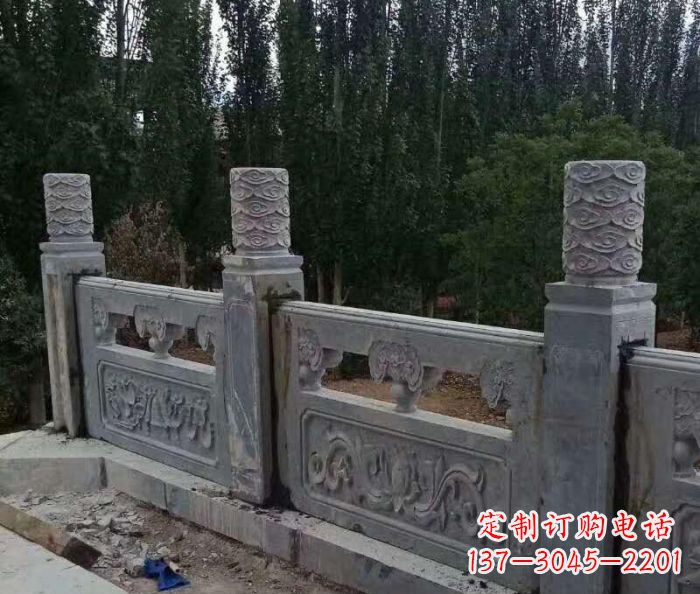 宁波定制石质护城河栏板雕塑