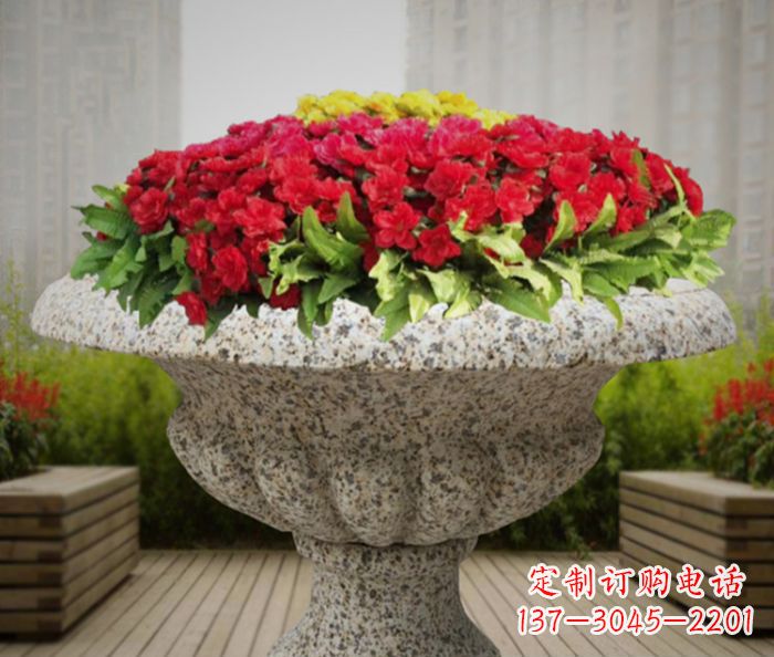 宁波花岗岩花盆小区石雕 (3)