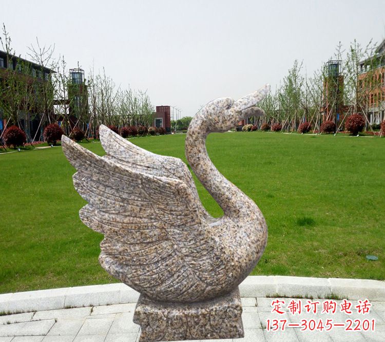 宁波中领雕塑推出的浪漫喷水天鹅雕塑,它是一件…