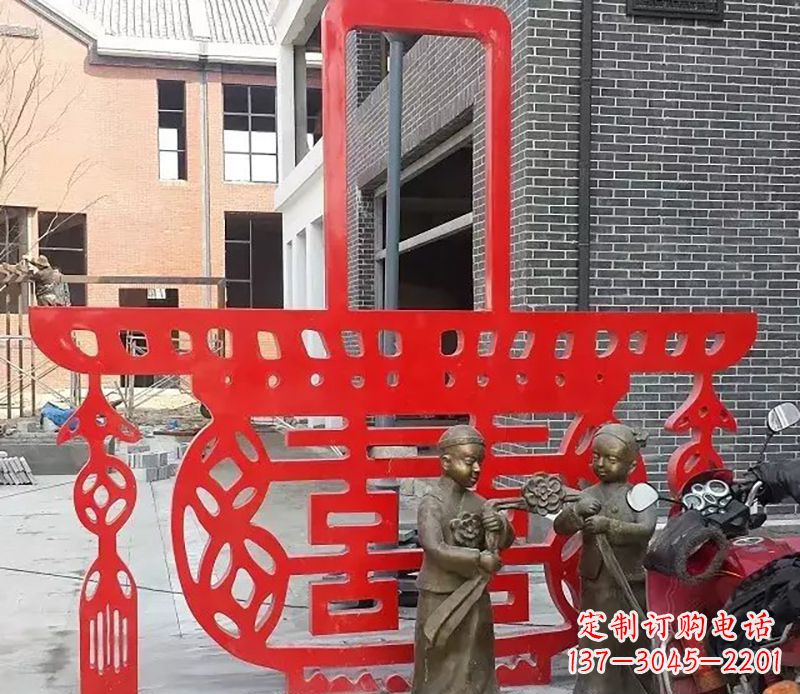 宁波花篮剪纸雕塑不锈钢