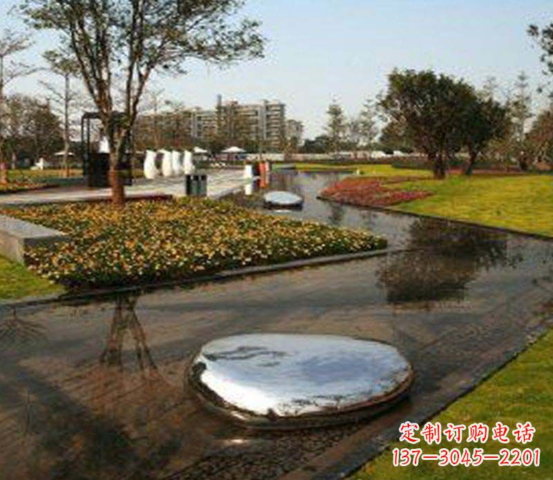 宁波花园不锈钢水滴景观雕塑