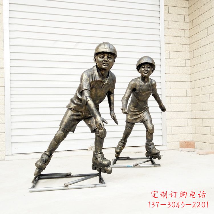 宁波中领雕塑：仿铜小孩雕塑