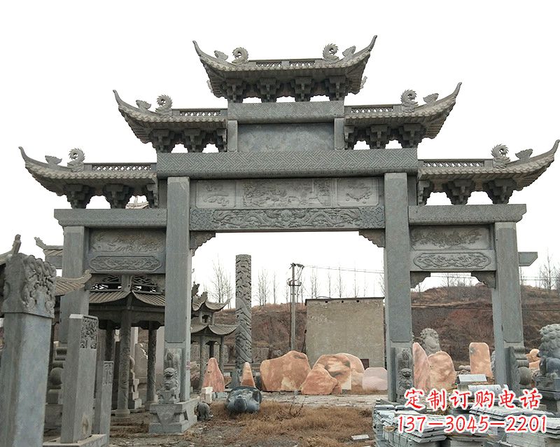 宁波黄冈石雕牌坊