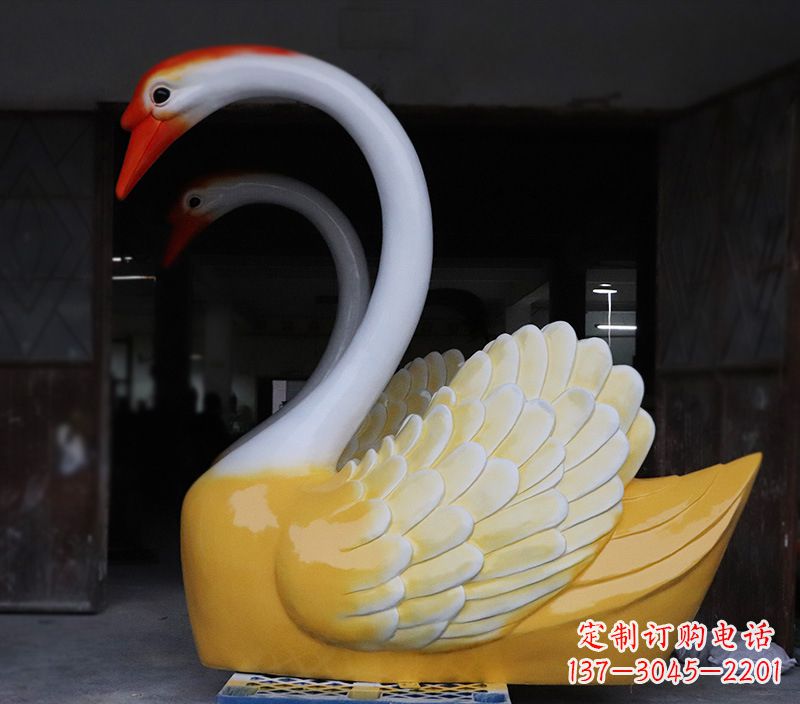 宁波爱心天鹅雕塑，让你的爱永生