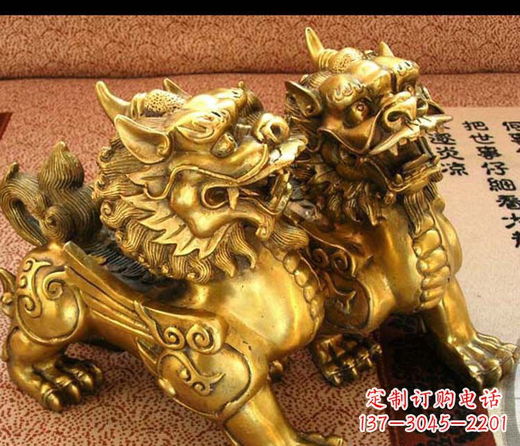 宁波黄铜故宫镇宅麒麟