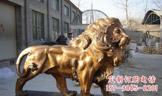 宁波黄铜西洋狮子铜雕