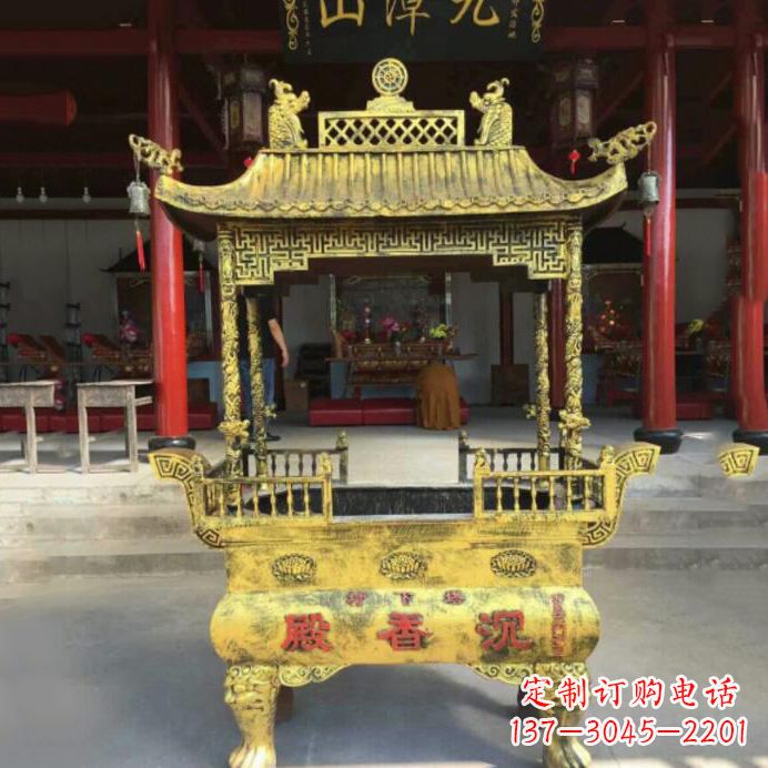 宁波黄铜香炉雕塑