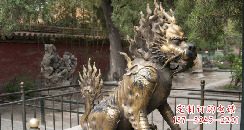 宁波钜惠雅致:优质黄铜铸铜麒麟雕塑