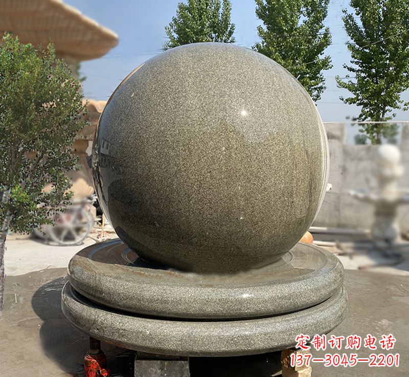 宁波品质保障黄锈石风水球雕塑