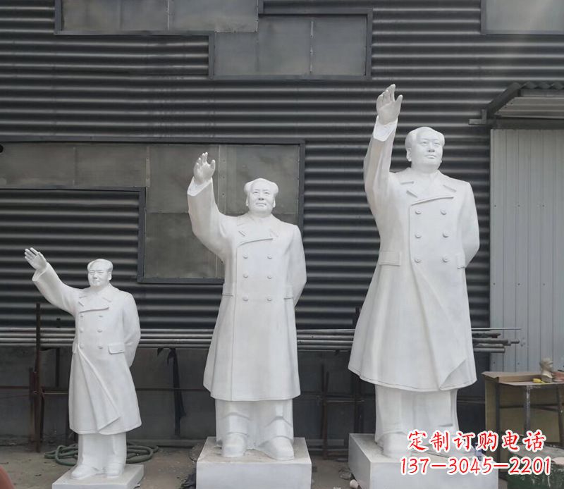 宁波追随主席足迹,收藏挥手毛主席校园伟人石雕