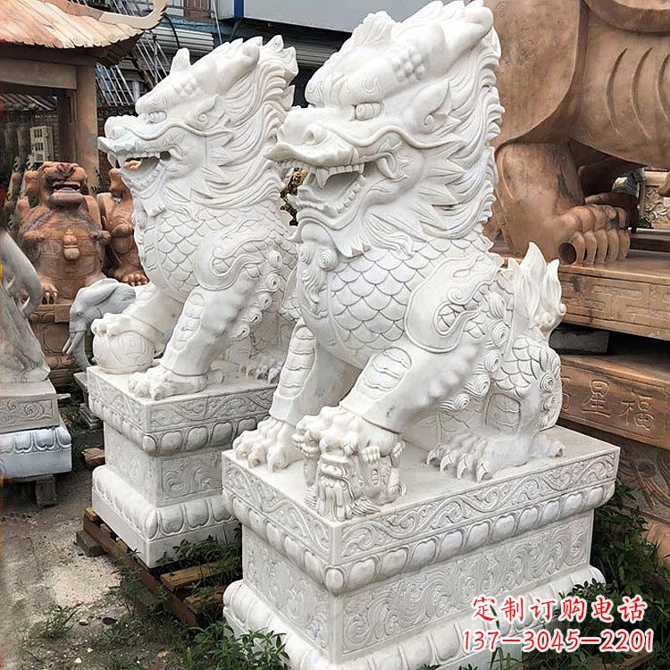 宁波吉祥纳福麒麟石雕