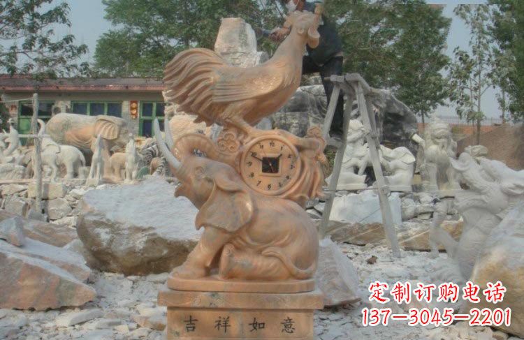 宁波吉祥如意公鸡石雕