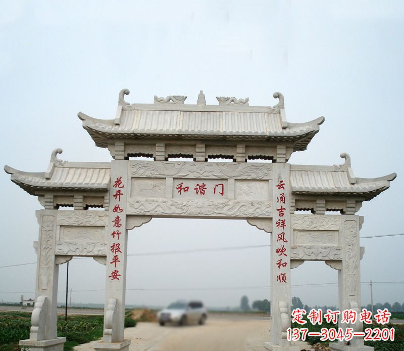 宁波建筑石雕牌坊雕塑