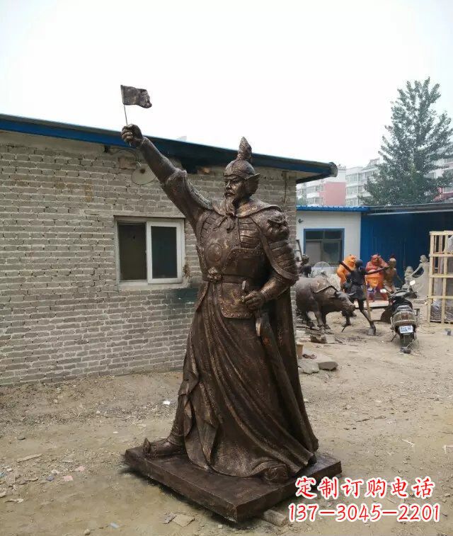 宁波将军古代人物铜雕