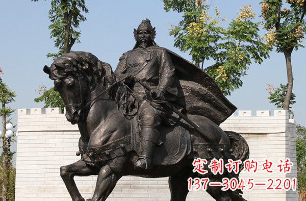 宁波将军骑马古代人物铜雕