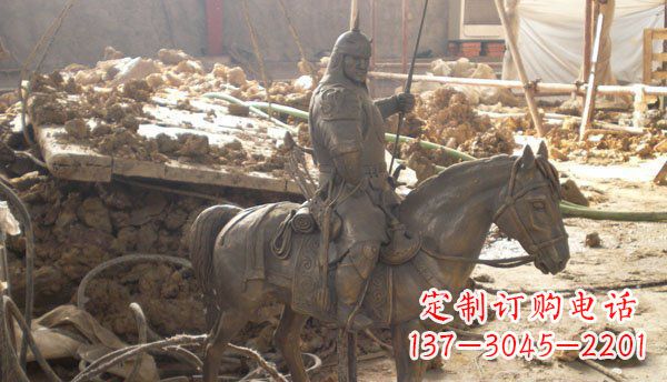 宁波将军骑马古代铜雕