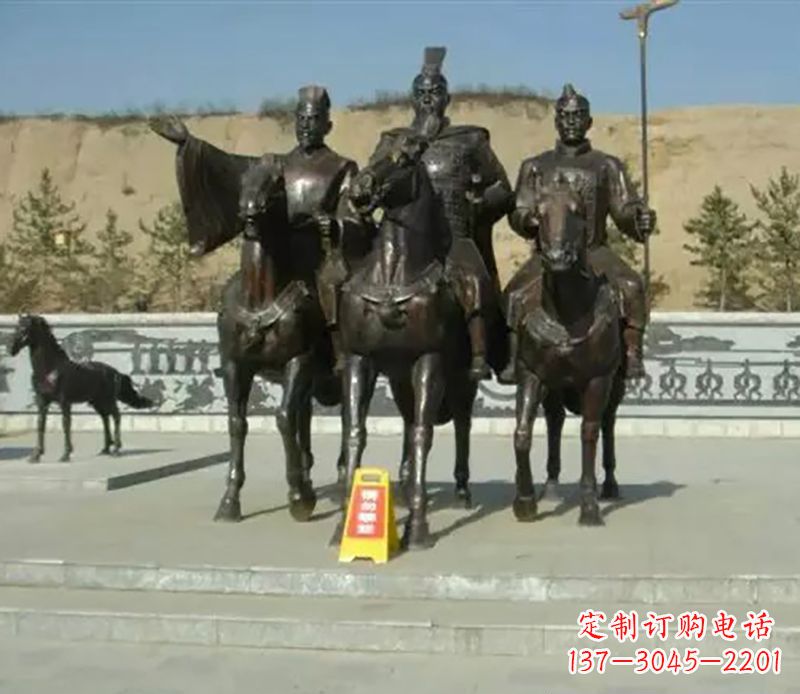 宁波将军骑马广场景观铜雕