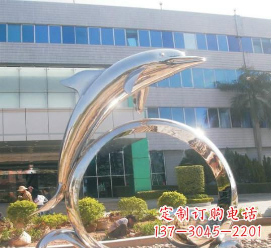 宁波精致的不锈钢海豚雕塑