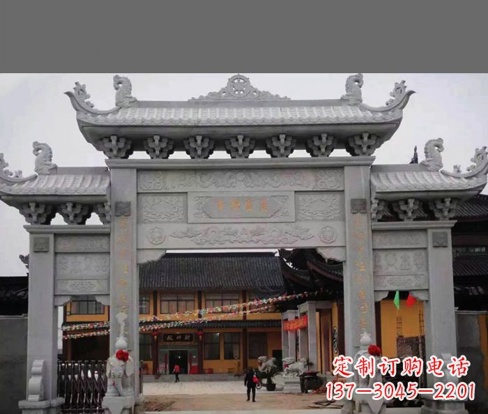 宁波专业街边道路三门石牌坊雕塑制作