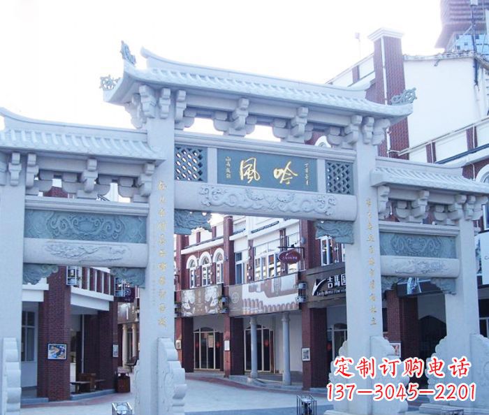 宁波唯美传神的石雕牌坊