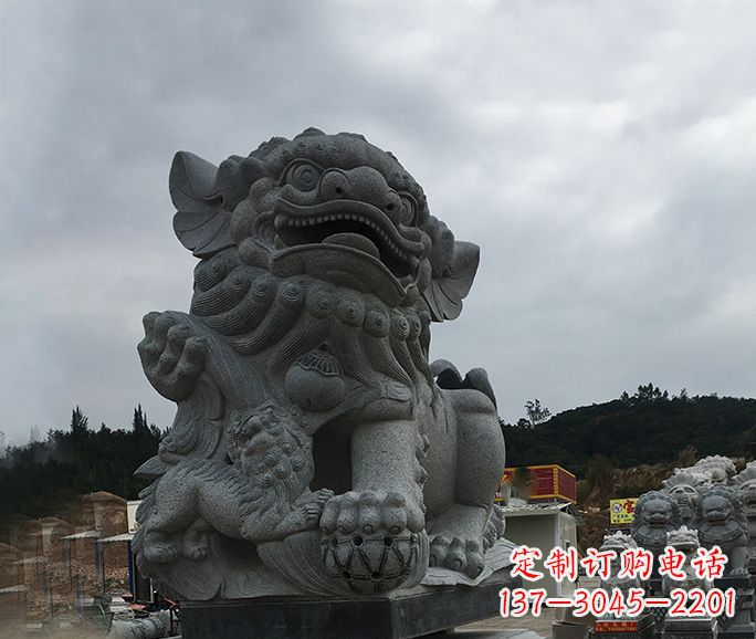 宁波南方狮子石雕,让街边景观更加美观
