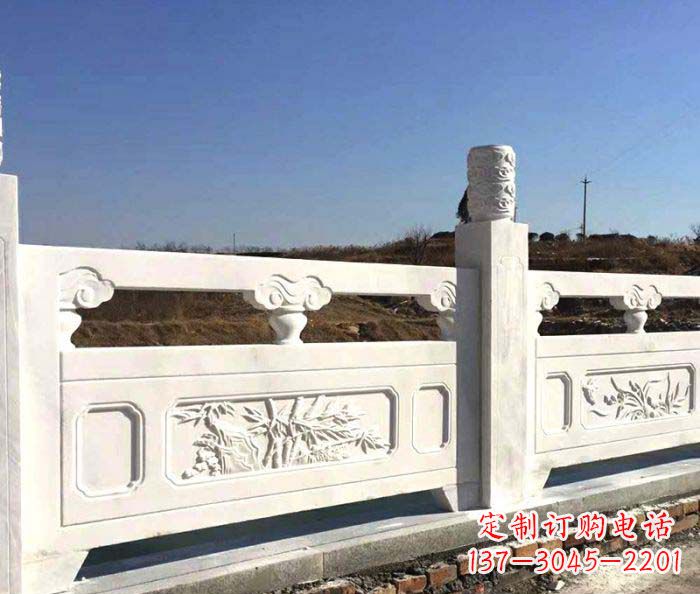 宁波景区汉白玉石浮雕栏板 (2)