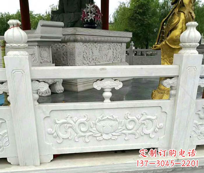 宁波景区汉白玉石浮雕栏板 (4)