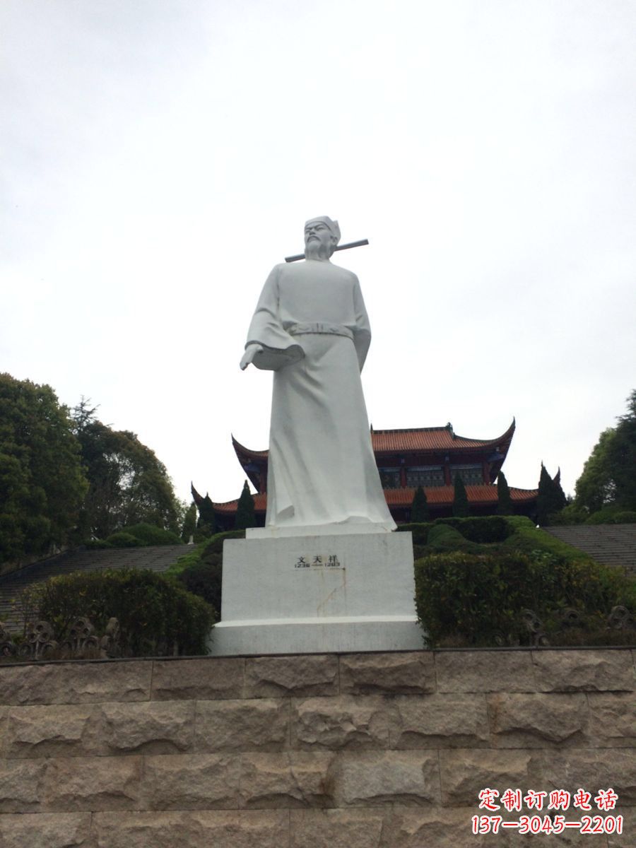 宁波景区景点历史名人南宋抗元名臣民族英雄人物汉白玉石雕像