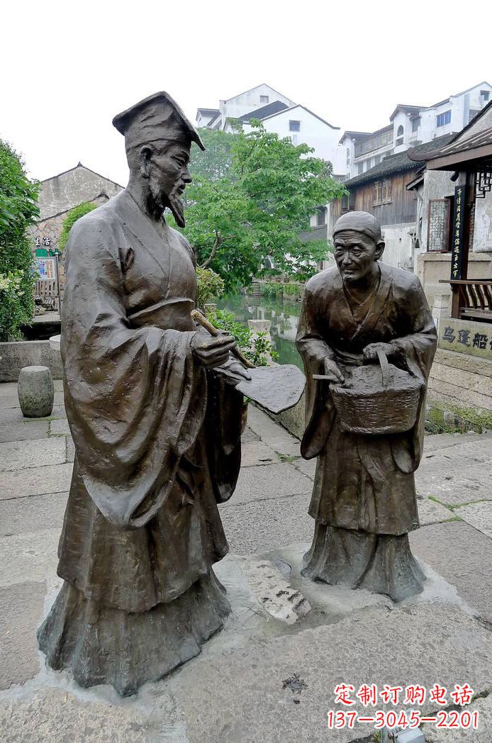 宁波经典雕塑：王羲之情景小品