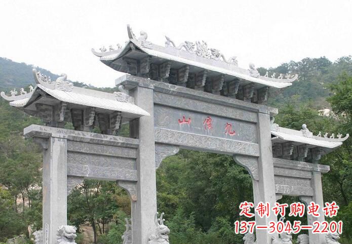 宁波三门仿古牌坊石雕,精美绝伦
