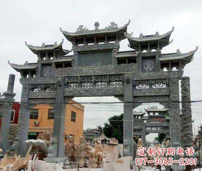 宁波石雕牌坊,精致雕塑让你完美点缀