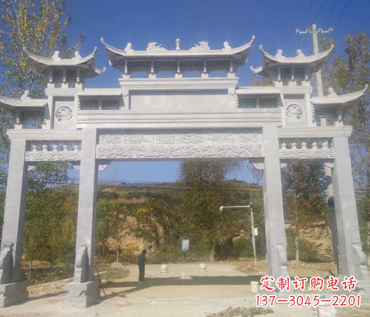宁波中领雕塑:精雕制作仿古石牌坊石雕