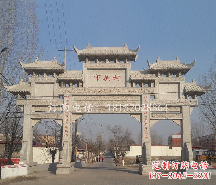 宁波景区三门七楼石雕牌坊——精美绝伦的牌坊雕塑