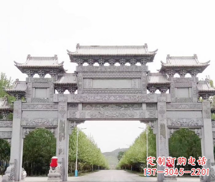 宁波三门石雕牌坊,独具特色的地标雕塑