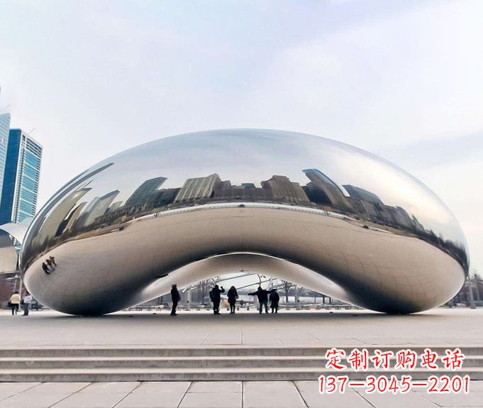宁波镜面不锈钢大型拱门雕塑