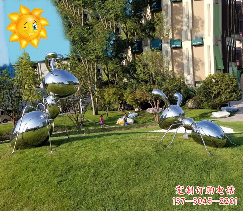 宁波优质镜面不锈钢蚂蚁雕塑