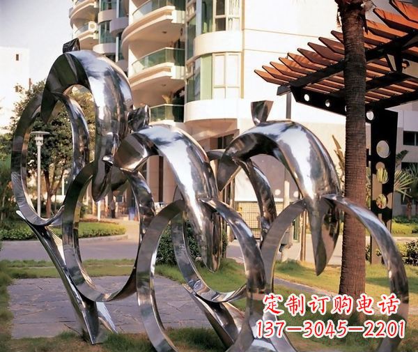 宁波脱颖而出的不锈钢骑自行车人物雕塑