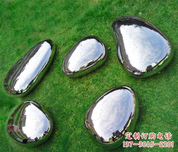 宁波简约而优雅的镜面不锈钢水滴雕塑